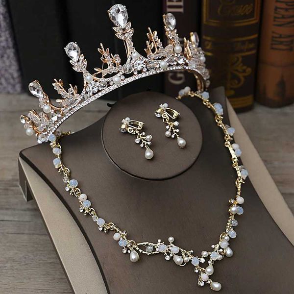 korean gold earrings necklaces tiara jewelry set bridal accessories wedding jewelry set h1022, Silver
korean gold earrings necklaces tiara jewelry set bridal accessories wedding jewelry set h1022, Silver