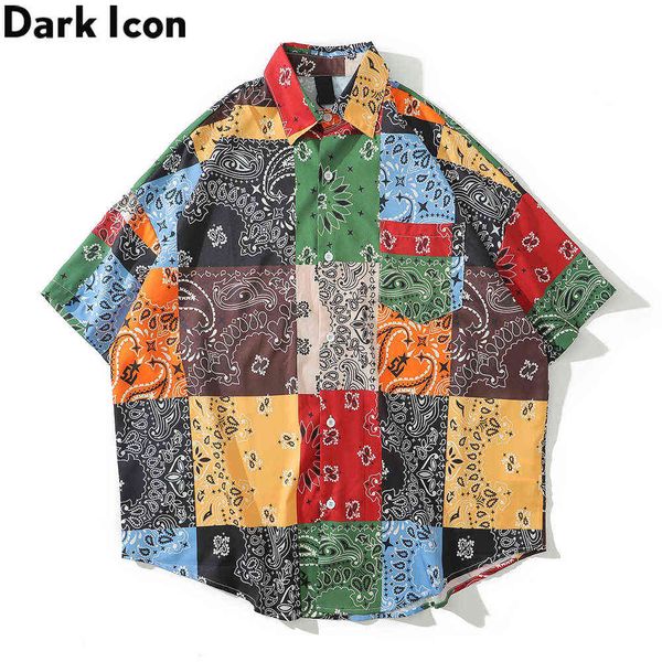patchwork bandana street shirts men summer oversized men's shirts hip hop shirts 210603, White;black
patchwork bandana street shirts men summer oversized men's shirts hip hop shirts 210603, White;black