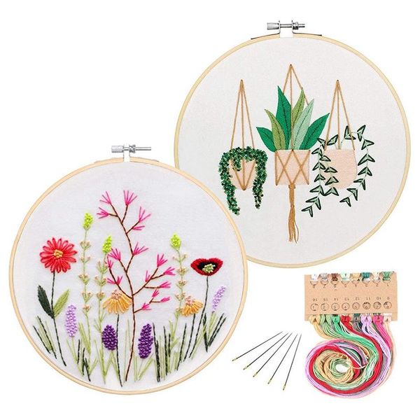 pack embroidery starter kit with pattern, including cloth pattern(plant and floral) other arts crafts
pack embroidery starter kit with pattern, including cloth pattern(plant and floral) other arts crafts