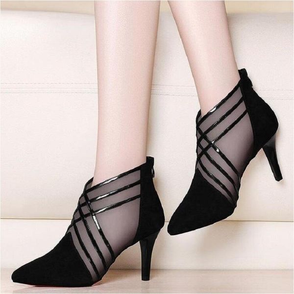 high heeled shoes pointed fashion mesh breathable thin korean single women's 1a58 sandals, Black
high heeled shoes pointed fashion mesh breathable thin korean single women's 1a58 sandals, Black