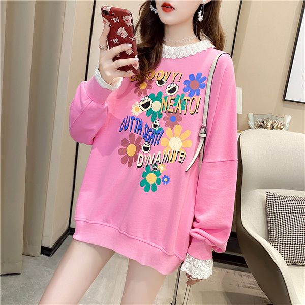 qrwr spring autumn new womens sweatshirt fashion personality lace collar casual loose streetwear women hoodie -2xl, Black;pink
qrwr spring autumn new womens sweatshirt fashion personality lace collar casual loose streetwear women hoodie -2xl, Black;pink