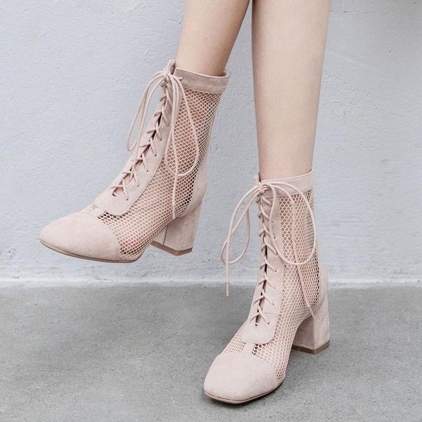 boots 2021 summer cozy ankle boot fashion hoof heels ladies shoes lace up zipper mesh cross-tied woman botas mujer, Black
boots 2021 summer cozy ankle boot fashion hoof heels ladies shoes lace up zipper mesh cross-tied woman botas mujer, Black