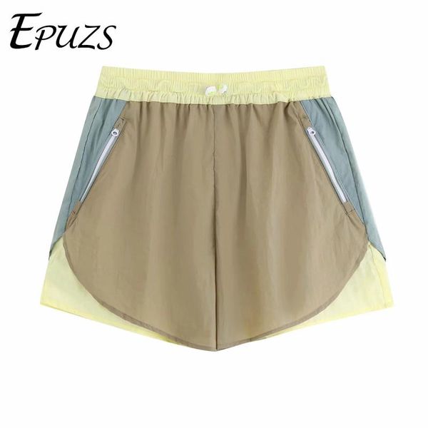women's shorts summer biker women streetwear fashion vintage patchwork womens elastic high waist short 2021, White;black
women's shorts summer biker women streetwear fashion vintage patchwork womens elastic high waist short 2021, White;black