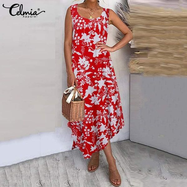 casual dresses women fashion plant print dress celmia 2021 o neck irregular hem sundress loose buttons sleeveless midi vestidos, Black;gray
casual dresses women fashion plant print dress celmia 2021 o neck irregular hem sundress loose buttons sleeveless midi vestidos, Black;gray
