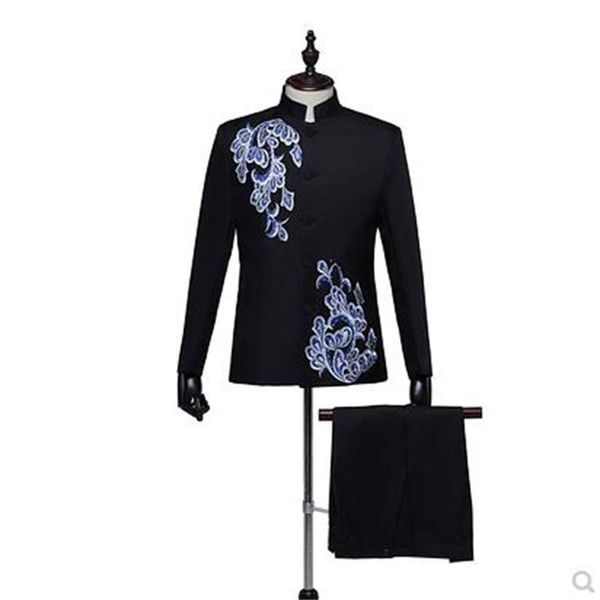 men's suits & blazers chinese tunic suit for mens blazer masculino white middle-aged elderly stand collar slim performance groom weddin, White;black
men's suits & blazers chinese tunic suit for mens blazer masculino white middle-aged elderly stand collar slim performance groom weddin, White;black