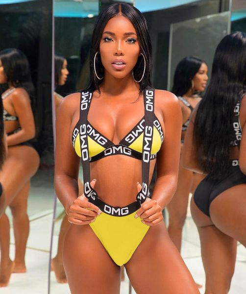women one piece swimsuit high cut monokini 2021 ladies swim body suits bathing maillot de bain letter printed bikinis women's swimwear, White;black
women one piece swimsuit high cut monokini 2021 ladies swim body suits bathing maillot de bain letter printed bikinis women's swimwear, White;black