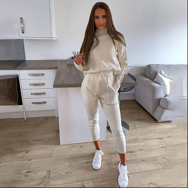 lente herfst vrouwen effen women tracksuits kleur sport set lange mouw high hals sweatshirt en trekkoord broek twee stuk trainingspak, Gray
lente herfst vrouwen effen women tracksuits kleur sport set lange mouw high hals sweatshirt en trekkoord broek twee stuk trainingspak, Gray