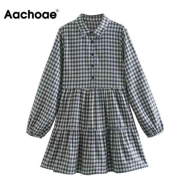 aachoae women a line loose plaid shirt dresses turn down collar casual mini dress office ladies long sleeve vintage dress 210413, Black;gray
aachoae women a line loose plaid shirt dresses turn down collar casual mini dress office ladies long sleeve vintage dress 210413, Black;gray