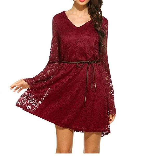 casual dresses autumn spring women vestido plus size solid fashion v-neck long sleeve lace dress for large one-piece, Black;gray
casual dresses autumn spring women vestido plus size solid fashion v-neck long sleeve lace dress for large one-piece, Black;gray