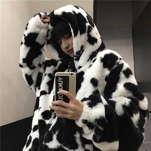 women's hoodies & sweatshirts winter women fleece jackets furry teddy coat harajuku milk cow print faux fur jacket vintage hip hop warm, Black
women's hoodies & sweatshirts winter women fleece jackets furry teddy coat harajuku milk cow print faux fur jacket vintage hip hop warm, Black