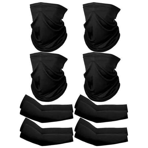 pack summer uv protection face cover neck gaiter scarf and ice silk cooling arm sleeves cycling caps & masks, Black
pack summer uv protection face cover neck gaiter scarf and ice silk cooling arm sleeves cycling caps & masks, Black