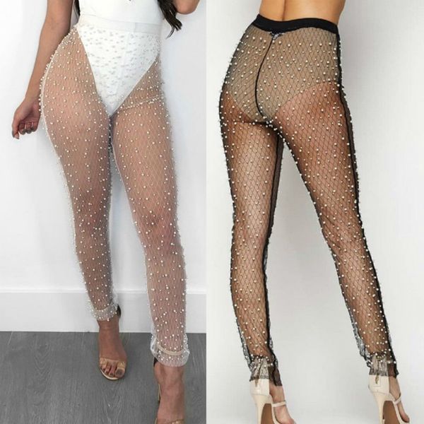 stretch beadings womens pencil summer ladies see through long pants trousers mesh sheer high waist pantyhose pantalon, Black;white
stretch beadings womens pencil summer ladies see through long pants trousers mesh sheer high waist pantyhose pantalon, Black;white