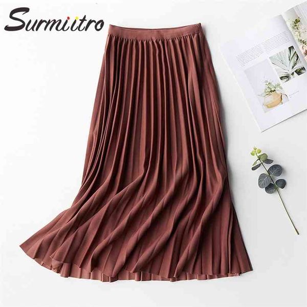 casual midi pleated skirt women for korean ladies red black green a line high waist school long female 210421
casual midi pleated skirt women for korean ladies red black green a line high waist school long female 210421