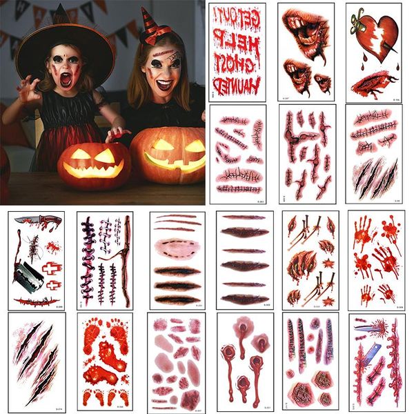 6/12pcs horror scar tattoo sticker fake halloween decor scary temporary for festival party supplies sashes
6/12pcs horror scar tattoo sticker fake halloween decor scary temporary for festival party supplies sashes
