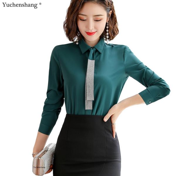 women's blouses & shirts women green white black shirt long sleeve fashion tie collar office lady wear chiffon female s4gy
women's blouses & shirts women green white black shirt long sleeve fashion tie collar office lady wear chiffon female s4gy