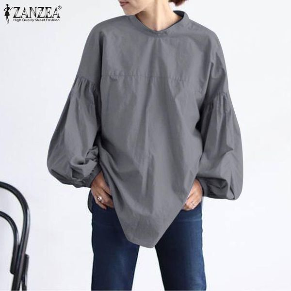 women's blouses & shirts zanzea fashion women long puff sleeve blouse spring shirt casual solid loose tunic femininas work blusas chem, White
women's blouses & shirts zanzea fashion women long puff sleeve blouse spring shirt casual solid loose tunic femininas work blusas chem, White