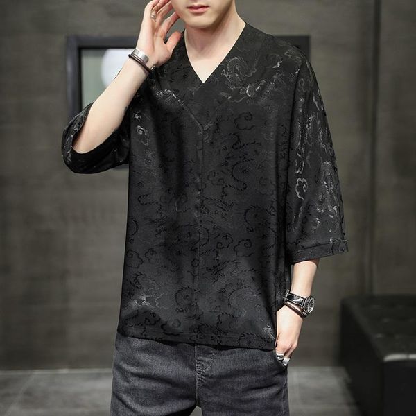 ethnic clothing chinese dragon shirt embroidery summer shirts men casual fashion short sleeve t-shirt retro hanfu tee streetwear 30270, Red
ethnic clothing chinese dragon shirt embroidery summer shirts men casual fashion short sleeve t-shirt retro hanfu tee streetwear 30270, Red