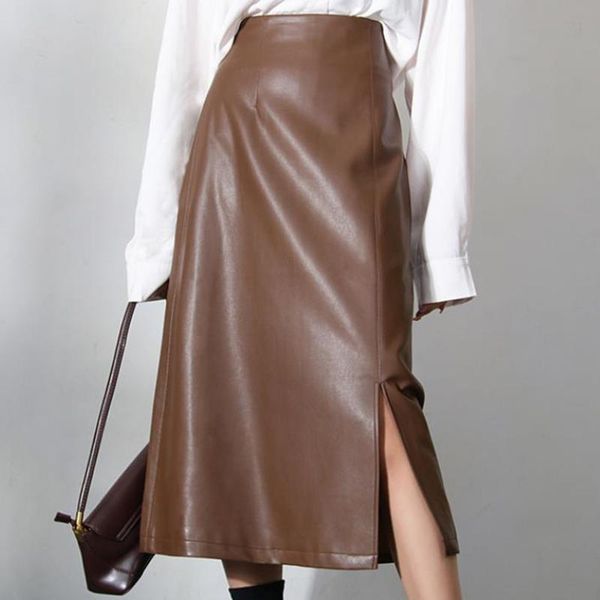 skirts plus size 5xlspring autumn pu leather skirt women high waist a-line knee length split, Black
skirts plus size 5xlspring autumn pu leather skirt women high waist a-line knee length split, Black