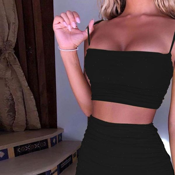two piece set summer women tracksuits spaghetti strap vest backless crop pleated wrap club party bodycon mini skirts, Gray
two piece set summer women tracksuits spaghetti strap vest backless crop pleated wrap club party bodycon mini skirts, Gray