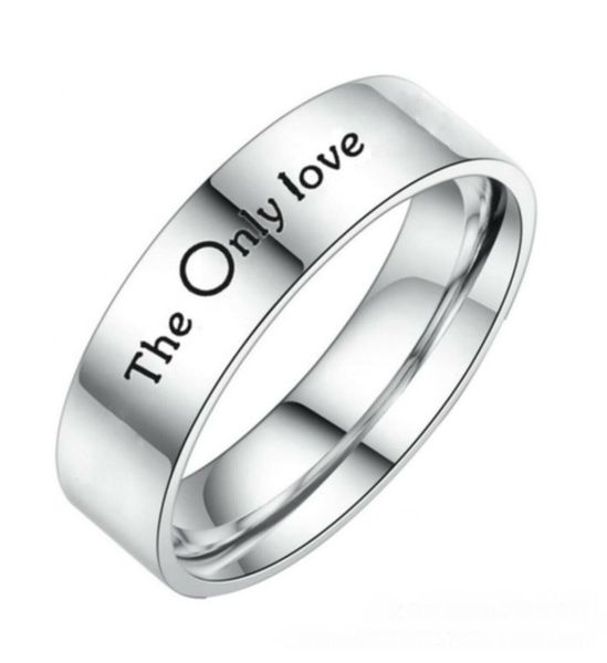 6/4mm silver couple the only love rings stainless steel band size 6-12
6/4mm silver couple the only love rings stainless steel band size 6-12