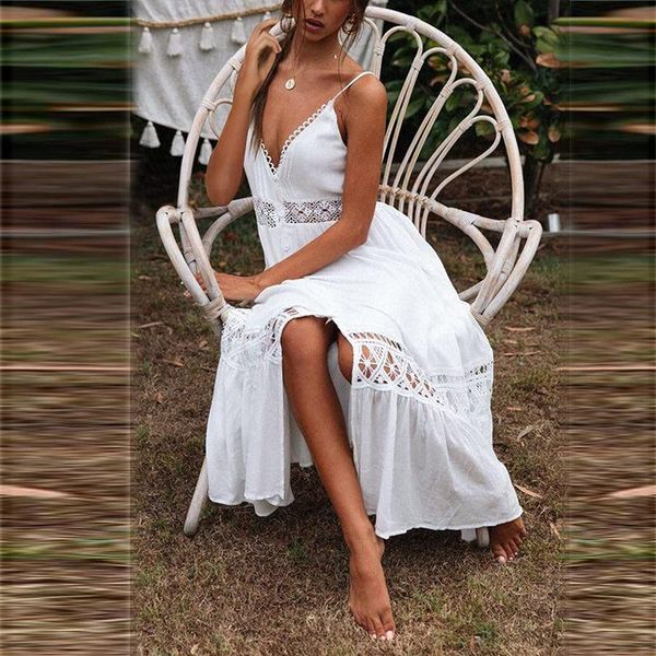 casual dresses 2021 women's solid color white dress summer hollow sleeveless v-neck long, Black;gray
casual dresses 2021 women's solid color white dress summer hollow sleeveless v-neck long, Black;gray