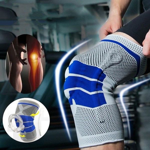 compression silicone knee pad spring brace strap medial protector meniscus protection sport running gym bandage elbow & pads, Black;gray
compression silicone knee pad spring brace strap medial protector meniscus protection sport running gym bandage elbow & pads, Black;gray