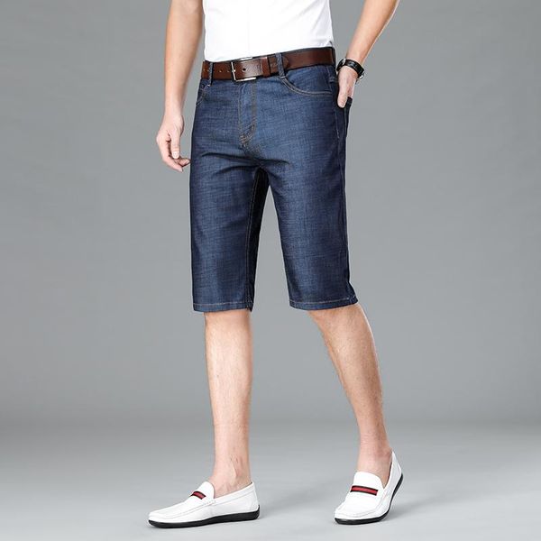 men's jeans ice silk denim cropped trousers ultra-thin straight in summer, middle-aged loose shorts pants, Blue
men's jeans ice silk denim cropped trousers ultra-thin straight in summer, middle-aged loose shorts pants, Blue