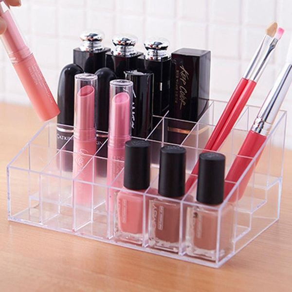 transparent 24 grids acrylic makeup organizer lipstick holder display rack case cosmetic nail polish make up organiser tool storage boxes &
transparent 24 grids acrylic makeup organizer lipstick holder display rack case cosmetic nail polish make up organiser tool storage boxes &
