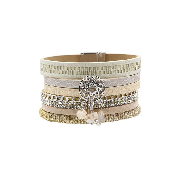 tennis bracelet pu leather bracelets&bangles for women pulseira multi rows rhinestone set pearl beads dream catcher plaited wrist band, Golden;silver
tennis bracelet pu leather bracelets&bangles for women pulseira multi rows rhinestone set pearl beads dream catcher plaited wrist band, Golden;silver