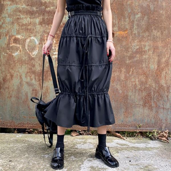 skirts harajuku women street gothic japanese vintage casual drawstring skirt with belt, Black
skirts harajuku women street gothic japanese vintage casual drawstring skirt with belt, Black