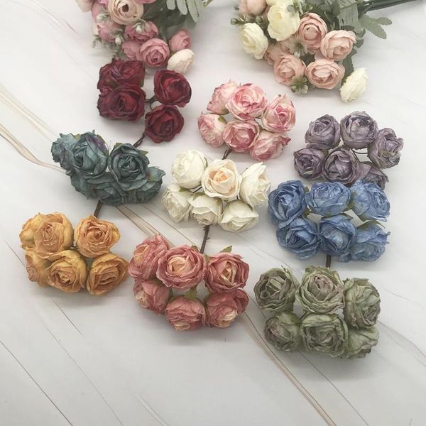 decorative flowers & wreaths 6 piece of simulation diy garland forest headdress european tea bud, edge retro rose silk flower bud decoration
decorative flowers & wreaths 6 piece of simulation diy garland forest headdress european tea bud, edge retro rose silk flower bud decoration