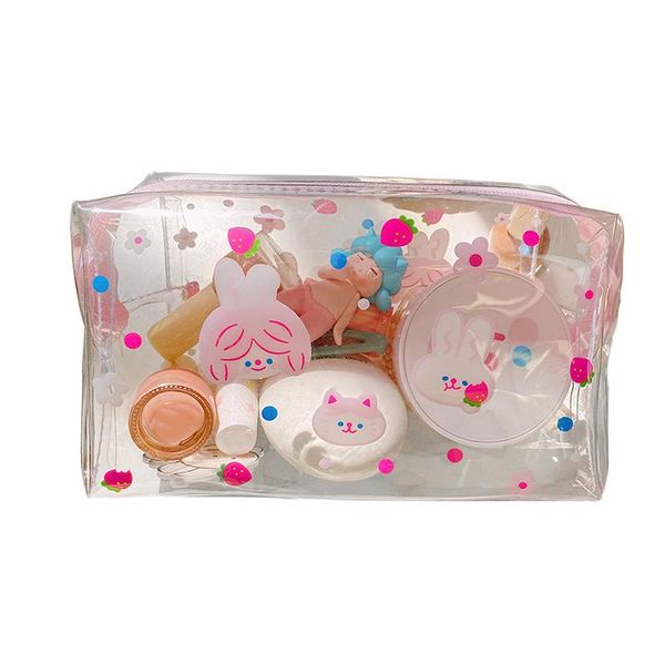 storage bags cartoon ins wind cosmetic bag transparent pvc portable large capacity cute simple girl wash
storage bags cartoon ins wind cosmetic bag transparent pvc portable large capacity cute simple girl wash