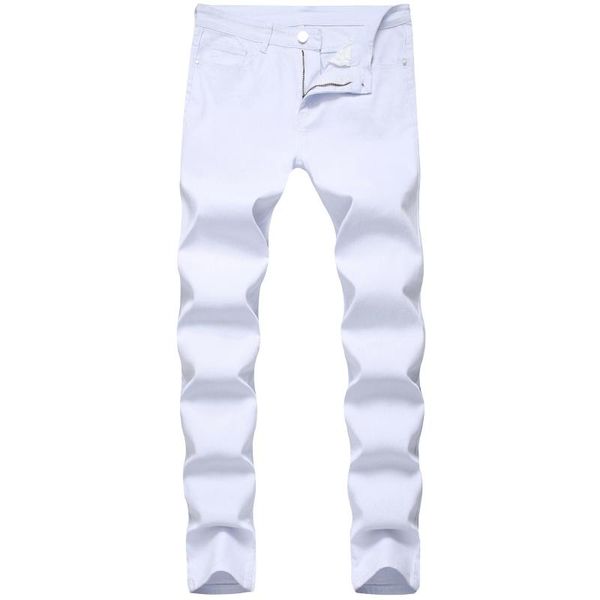 casual white solid color jeans men slim pencil pants wild denim washed trousers tide men's, Blue
casual white solid color jeans men slim pencil pants wild denim washed trousers tide men's, Blue