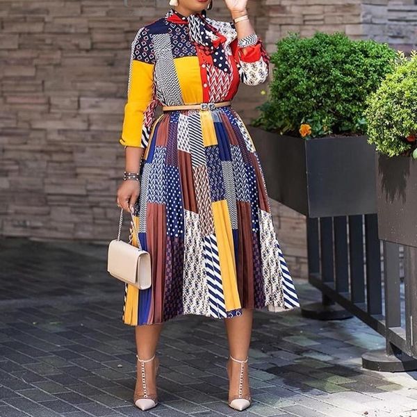 office ladies work bow collar print a-line color block casual fit and flare pleated dress autumn winter women dresses fashion, Black;gray
office ladies work bow collar print a-line color block casual fit and flare pleated dress autumn winter women dresses fashion, Black;gray