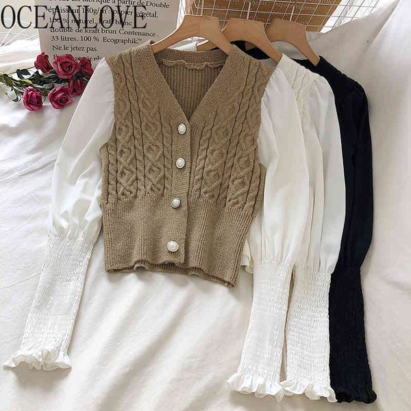 autumn women cardigans patchwork winter v neck single breasted elegant short sweaters ins pull femme 19180 210415, White;black
autumn women cardigans patchwork winter v neck single breasted elegant short sweaters ins pull femme 19180 210415, White;black