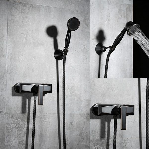 bathroom black shower faucet with hand wall mount single handle solid brass bathtub mixer sets
bathroom black shower faucet with hand wall mount single handle solid brass bathtub mixer sets