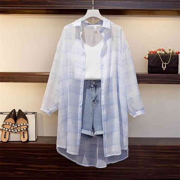 arrival casual 3 piece set women long sleeve plaid lapel sunscree shirts +vest +denim shorts sets outfits femme 210602, White
arrival casual 3 piece set women long sleeve plaid lapel sunscree shirts +vest +denim shorts sets outfits femme 210602, White