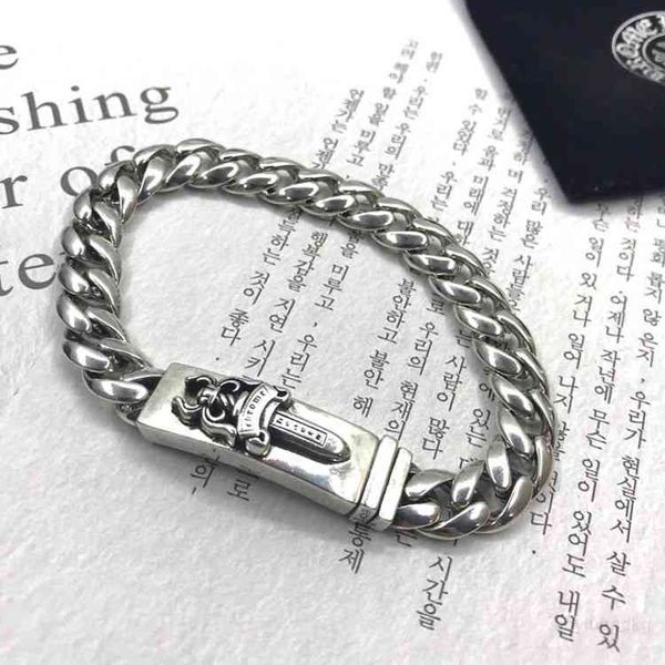 luxury designer chrome/hearts exquisite ch croft cross personalized sword chaoren electroplated thai silver hand brand bracelet, Red;brown
luxury designer chrome/hearts exquisite ch croft cross personalized sword chaoren electroplated thai silver hand brand bracelet, Red;brown
