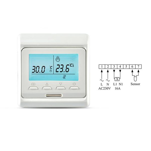smart home control lcd weekly programmable floor heating temperature regulator controller 16a 230v air machanical thermostat warm room unive
smart home control lcd weekly programmable floor heating temperature regulator controller 16a 230v air machanical thermostat warm room unive