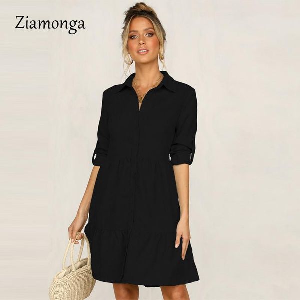 casual dresses ziamonga 2021 autumn women dress long sleeve ruffles loose office mandarin neck buttons midi vestido shirt, Black;gray
casual dresses ziamonga 2021 autumn women dress long sleeve ruffles loose office mandarin neck buttons midi vestido shirt, Black;gray