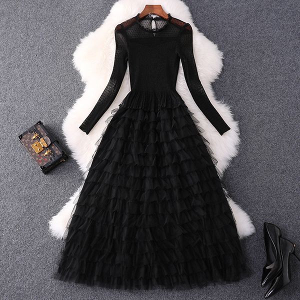 dress spring fall elegant designers cascading in cake dressed up celebrity party fashion women's bathrobe dresses, Black;gray
dress spring fall elegant designers cascading in cake dressed up celebrity party fashion women's bathrobe dresses, Black;gray