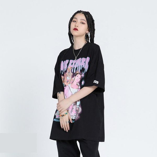 men's t-shirts korean style jessi rapper hiphop women's oversized t shirts anime print shirt harajuku short sleev loose streetwear, White;black
men's t-shirts korean style jessi rapper hiphop women's oversized t shirts anime print shirt harajuku short sleev loose streetwear, White;black
