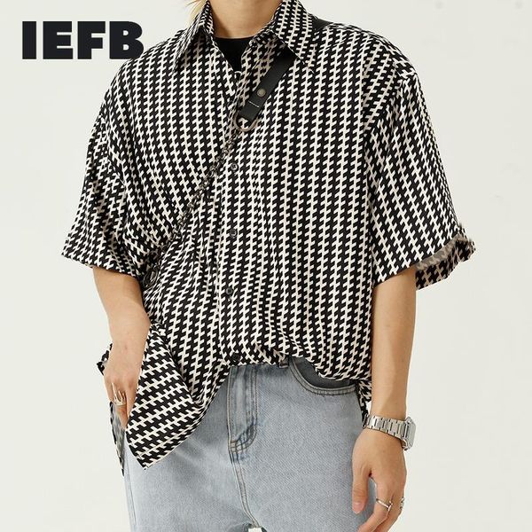 men's casual shirts iefb 2021 summer printed short sleeve shirt split hem lapel single breasted oversized vintage streetwear 9y7631, White;black
men's casual shirts iefb 2021 summer printed short sleeve shirt split hem lapel single breasted oversized vintage streetwear 9y7631, White;black