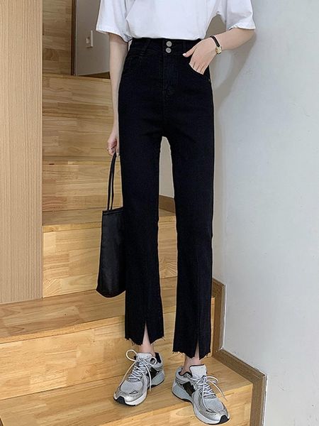 women's jeans split spring and autumn 2021 small black high waist thin straight nine point pants fashion, Blue
women's jeans split spring and autumn 2021 small black high waist thin straight nine point pants fashion, Blue