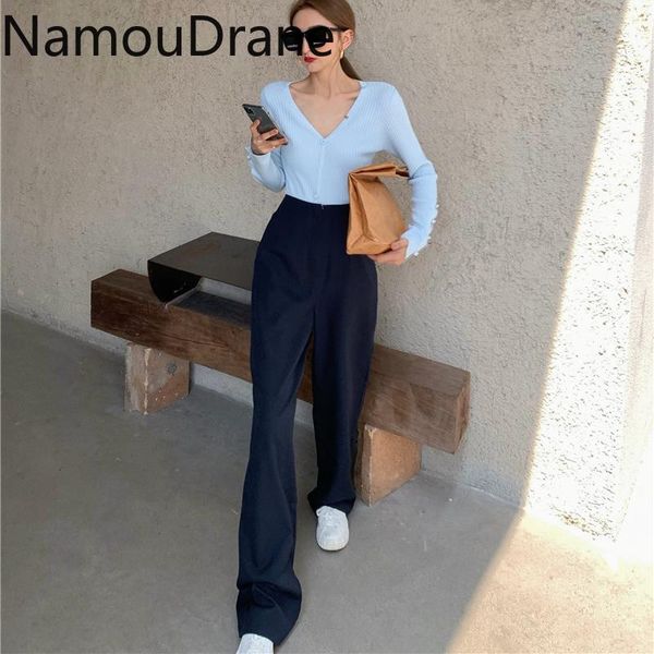 casual all-match office women's floor mopping trousers korean version of the dark blue wide-leg straight pants & capris, Black;white
casual all-match office women's floor mopping trousers korean version of the dark blue wide-leg straight pants & capris, Black;white
