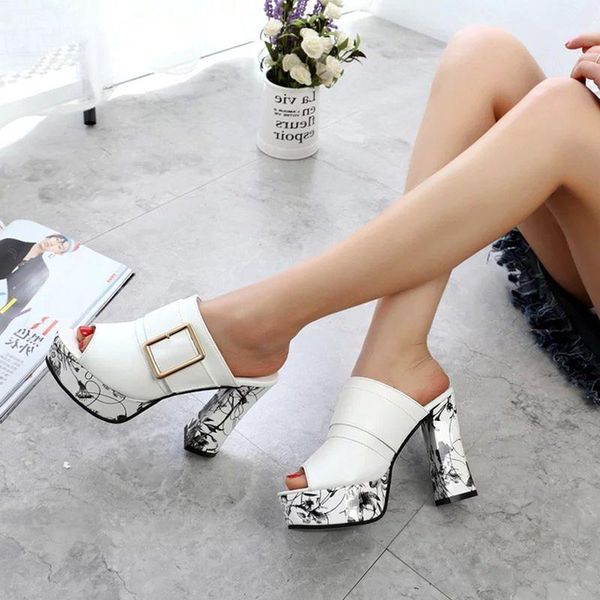 slippers platform shoes woman mule square heel 10cm white sandles women red mules femme pantoufles slides for women11, Black
slippers platform shoes woman mule square heel 10cm white sandles women red mules femme pantoufles slides for women11, Black