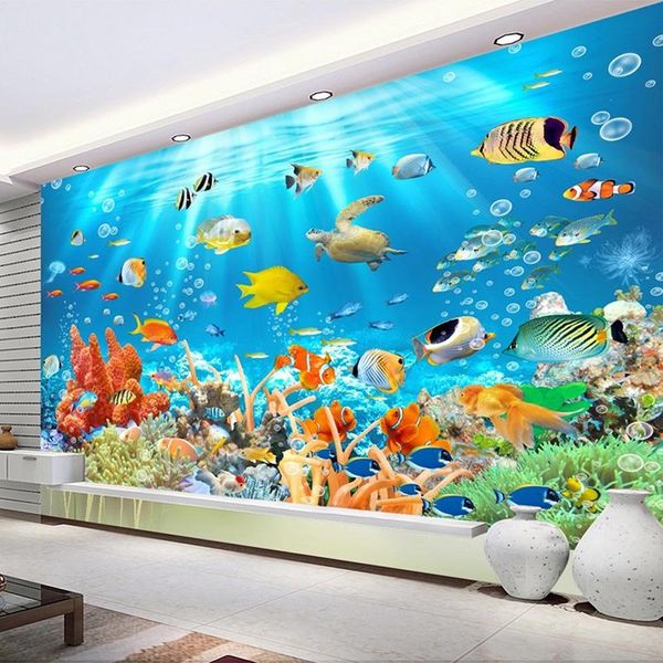 wallpapers custom po mural non-woven embossed wallpaper underwater world fish coral children room living wall decoration
wallpapers custom po mural non-woven embossed wallpaper underwater world fish coral children room living wall decoration