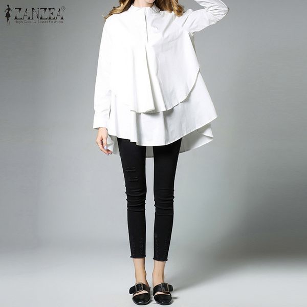 womens irregular shirts zanzea spring long sleeve two layer blouse female button work blusas plus size casual tunic 5xl, White
womens irregular shirts zanzea spring long sleeve two layer blouse female button work blusas plus size casual tunic 5xl, White