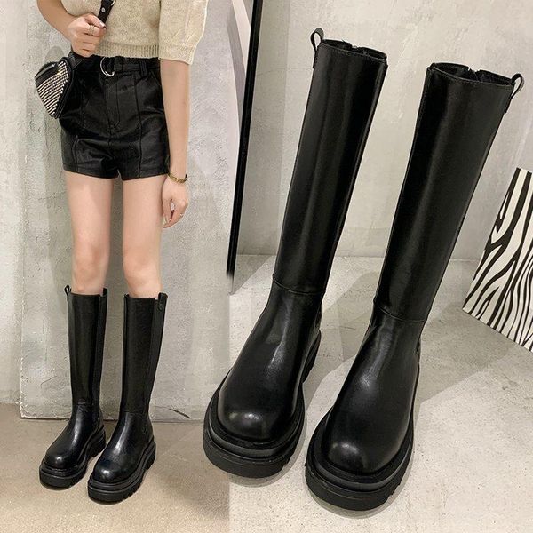 chunky platform pu leather knee high boots women shoes woman retro punk height increasing long lace up booties mujer 2021, Black
chunky platform pu leather knee high boots women shoes woman retro punk height increasing long lace up booties mujer 2021, Black