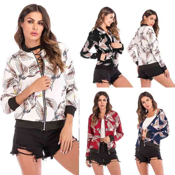autumn and winter casual printed loose fitting baseball jacket women's jacket, Gray
autumn and winter casual printed loose fitting baseball jacket women's jacket, Gray